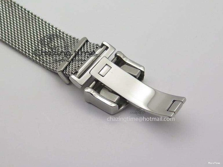 MIROTIME 1231 Portofino SCHAFFHAUSEN SS MKF 1:1 Best Edition Silver Dial Diamond On Mesh Bracelet A Lightweight 7339